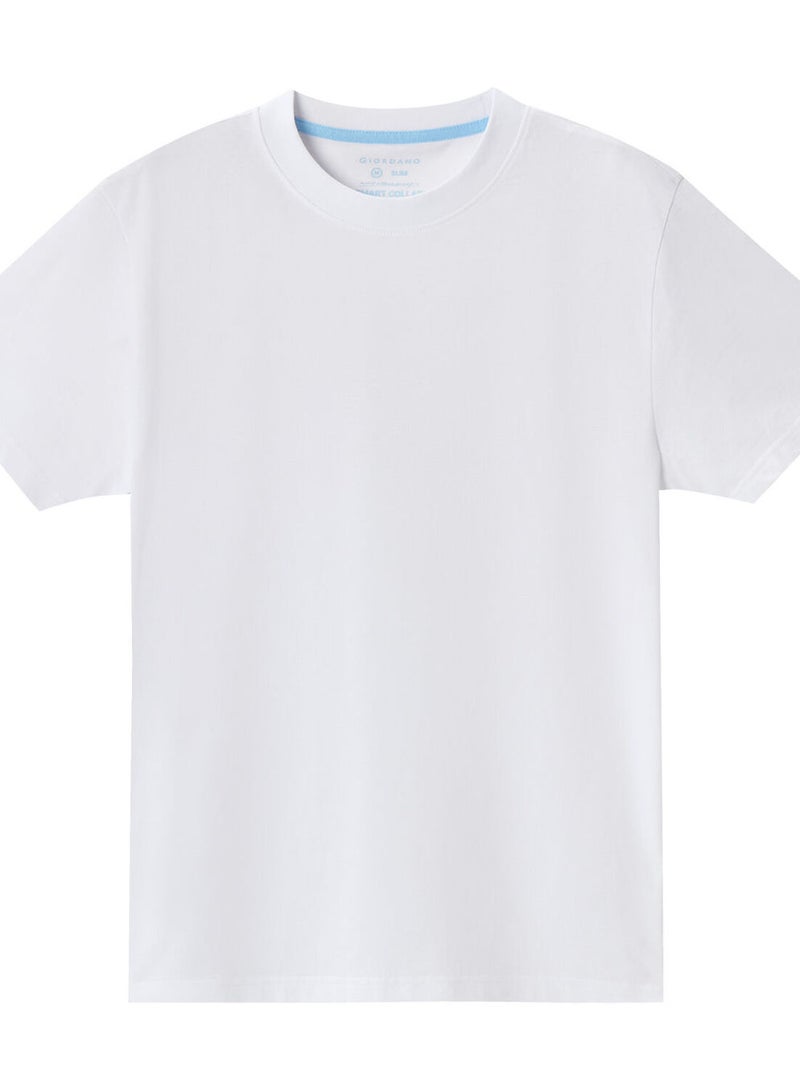 GIORDANO Men's Giordano Cotton Crewneck Slim Fit Tee - Short Sleeve - Image 1