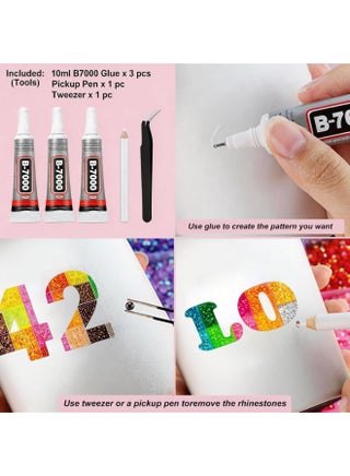37800PCS Resin Jelly Rhinestones Kit for Bedazzling, 42 Colors 3mm DIY Bulk Resin Gems with 3 Glues Pickup Pen  Tweezers, Multicolor Bedazzling Gems for Nail Art Tumblers Shoes  Clothing DIY Craft - view 3