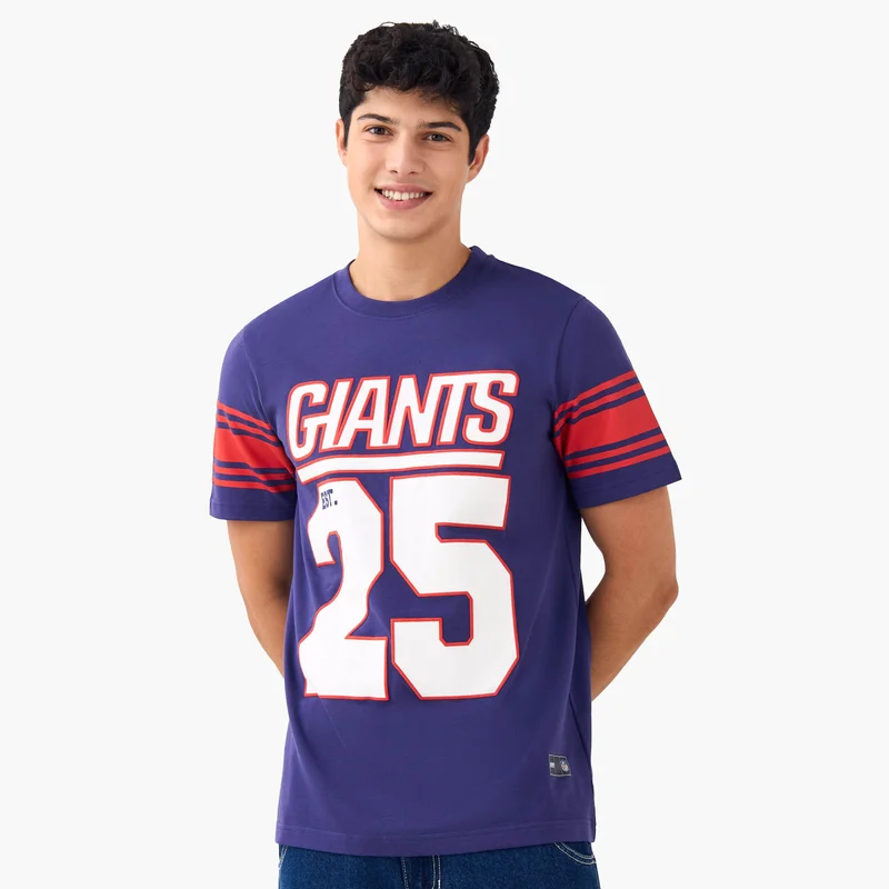 Splash FAV NFL Print Crew Neck T-shirt
