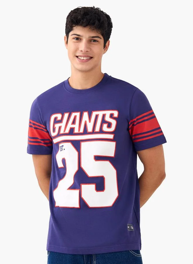 Splash FAV NFL Print Crew Neck T-shirt