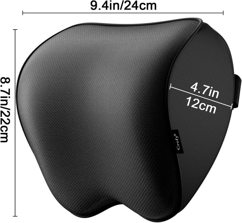 CROFY Car Neck Pillow - Ergonomic Memory Foam Headrest with Adjustable Strap - Image 2