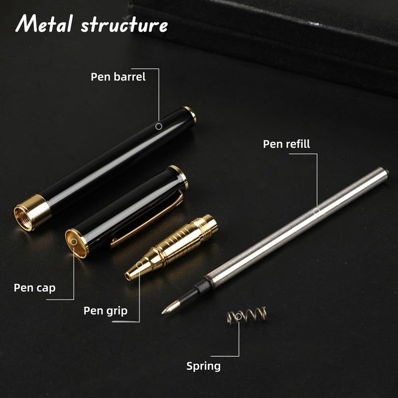 JDLYEVER Signature Ballpoint Pen, Metal Writing Instrument with 0.5mm Fine Tip, Includes 2 Refills, Stainless Steel Barrel, Smooth Writing with Precision Steel Rollerball, Elegant Faceted Clip (white) - Image 2