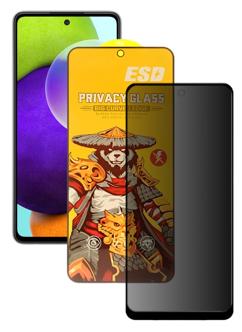 ESD Tempered Dustproof Privacy Glass Screen Protector Compatible For Samsung Galaxy A52 - Image 1