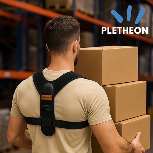 PLETHEON Adult Shoulder Posture Corrector Belt | Clavicle & Upper Back Support Brace | Posture Alignment Support | Fit From 30 to 44 Inch Tummy - Image 4