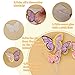 Tmtains 80Pcs Butterfly Cake Toppers Set Happy Birthday 3D Mixed Color Pink Purple Cupcake Picks Butterfly Cupcake Topper with Dot Glue Decorations for Anniversary Party Wedding Wall Decor Supplies - Image 2