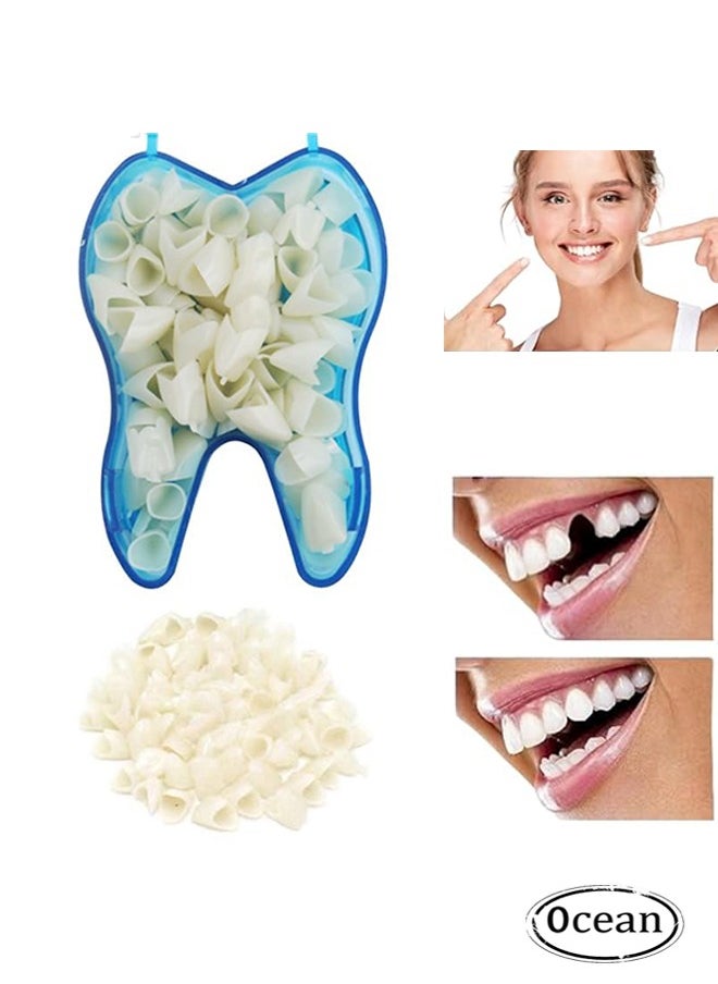 Ocean Resin Denture False Teeth 50 Pcs, Teeth Crown Resin Denture For Patients With Oral Cavity Loss, Temporary Resistible Crown of Teeth with Different Sizes Oral Care Anterior Crown (Posterior Teeth)  - Image 1