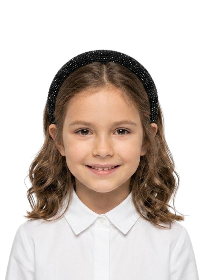 Bidani Crystal-embellished Headband - Black - Image 1