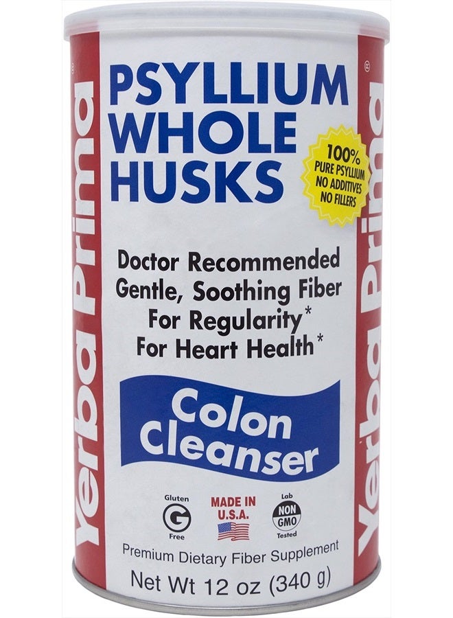 Yerba Prima Psyllium Whole Husk, 1 Bottle 12 oz - Fiber Supplement, Vegan, No Sugar or Artificial Sweeteners, Non GMO, Gluten Free - Image 3
