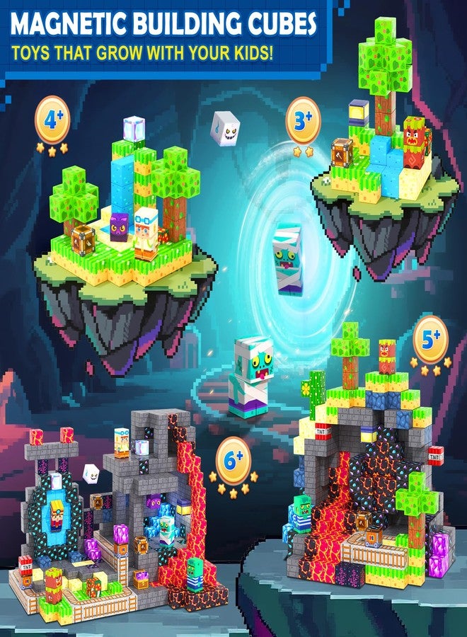 Coodoo 150PCS Magnetic Blocks, Build Mine Magnet World Set, Toddler Outdoor Toys STEM Construction Building Blocks Toy, Magnetic Tiles Sensory Kids Toys for 3+ Year Old Kids Boys Girls Ages 3 4 5 6 - Image 5