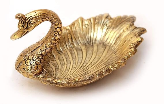 Mla's Decor Metal Swan Shape Dry Fruit Tray Bowl Serving Tray, Snacks, Floating Flowers Table Dining Home Decor - Image 4