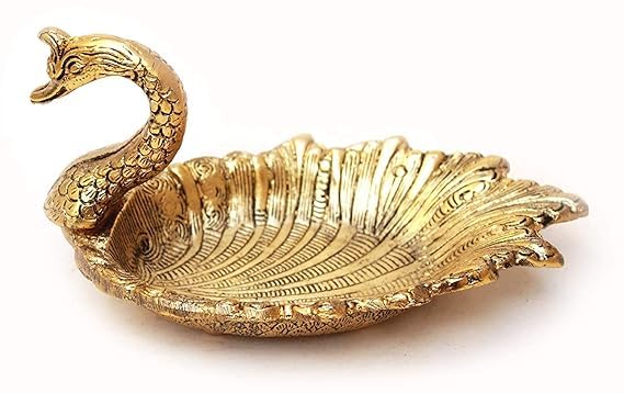 Mla's Decor Metal Swan Shape Dry Fruit Tray Bowl Serving Tray, Snacks, Floating Flowers Table Dining Home Decor - Image 3