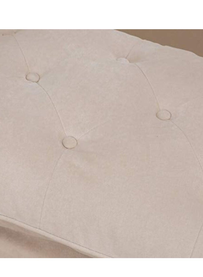 Wooden Twist Tufted Stool Footstool Sofa Couch for Living Room Bedroom Office  - Image 4