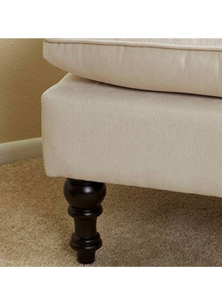 Wooden Twist Tufted Stool Footstool Sofa Couch for Living Room Bedroom Office  - Image 3