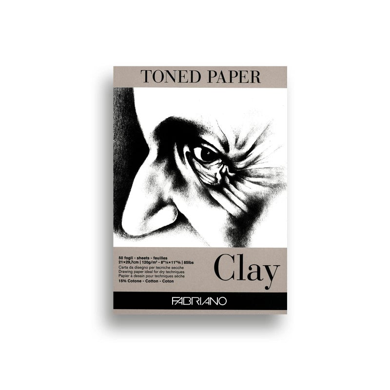 Fabriano Toned Paper Pad 85 lb120 GSM 50 Sheets 825 x 1175 Clay - Image 2