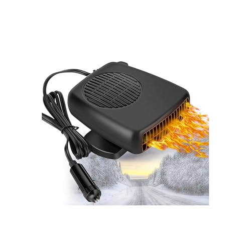 Cedtioaus Car Heaters that Plug into Cigarette 2 in 1 Portable Windshield Car Heater with Heating Cooling Air Purify Function Electric Fan Heater Heating Windshield Defroster Demister 12V 150W - Image 1