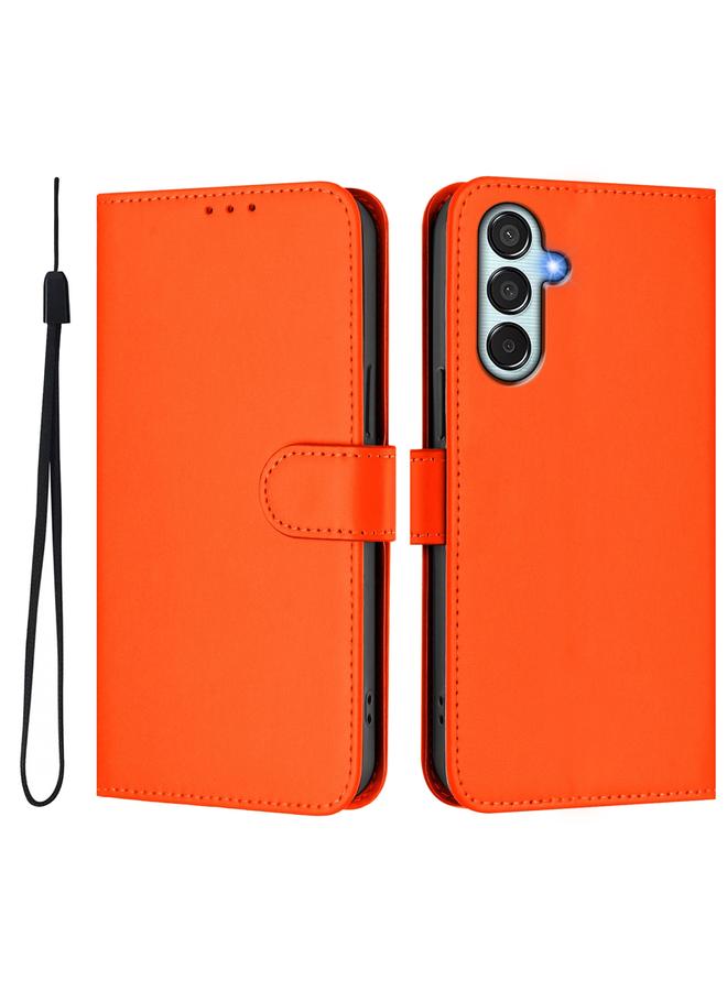 اس-توب جراب لهاتف Samsung Galaxy M15 5G / F15 5G جراب هاتف جلدي بلون سادة مع حبل - Image 2