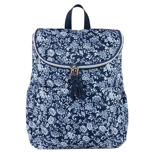 Baby Essentials Multi-Function Floral Diaper Backpack and Travel Nappy Baby Bag with Changing Pad and Stroller Straps - Image 2