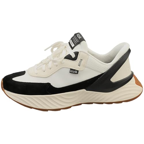Kizik Monaco Slip On Shoes for Men: Comfortable All-Day Wear for Walking, Running, or Casual Wear, Slip in & Stand Out with Hands Free Convenience - White/Black M10 - Image 5