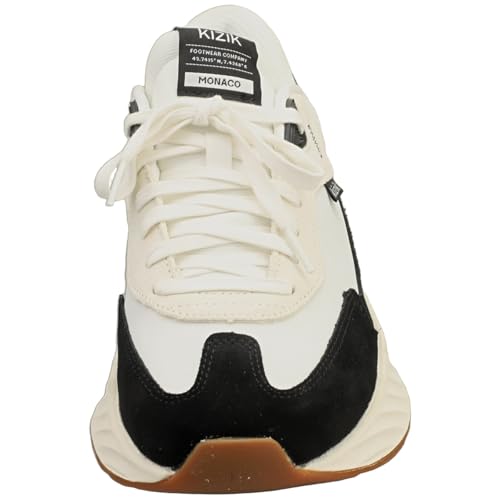 Kizik Monaco Slip On Shoes for Men: Comfortable All-Day Wear for Walking, Running, or Casual Wear, Slip in & Stand Out with Hands Free Convenience - White/Black M10 - Image 3