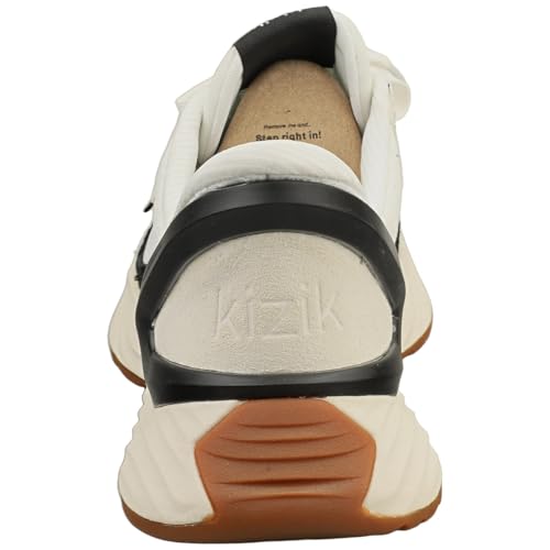 Kizik Monaco Slip On Shoes for Men: Comfortable All-Day Wear for Walking, Running, or Casual Wear, Slip in & Stand Out with Hands Free Convenience - White/Black M10 - Image 4