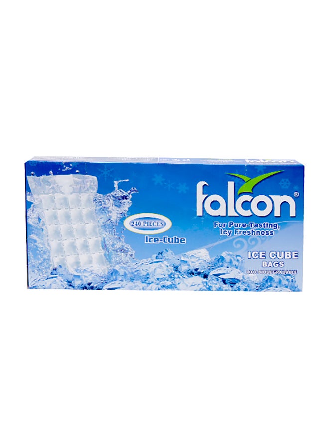 240-Piece Ice Cube Bags, Pack Of 2 Clear 21 x 10 x 3cm