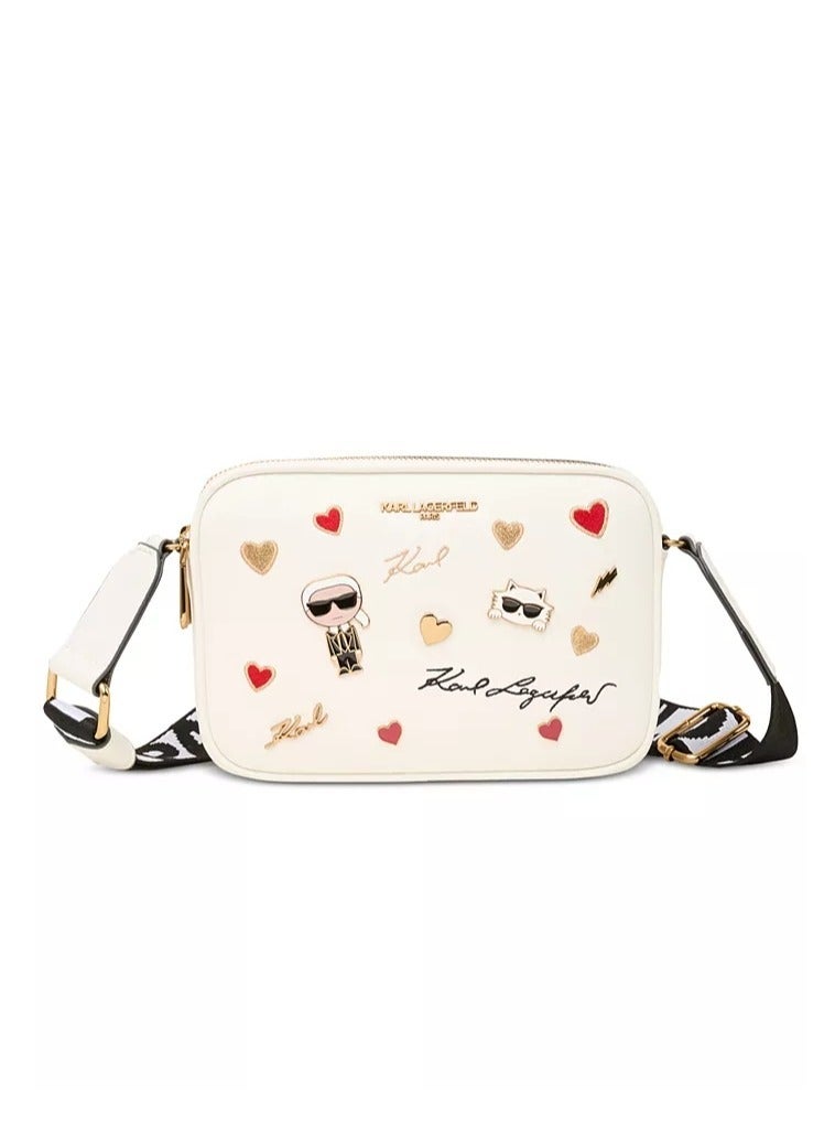 Karl Lagerfeld Paris Karl Lagerfeld Maybelle Double Zip Charm Crossbody  - Image 1