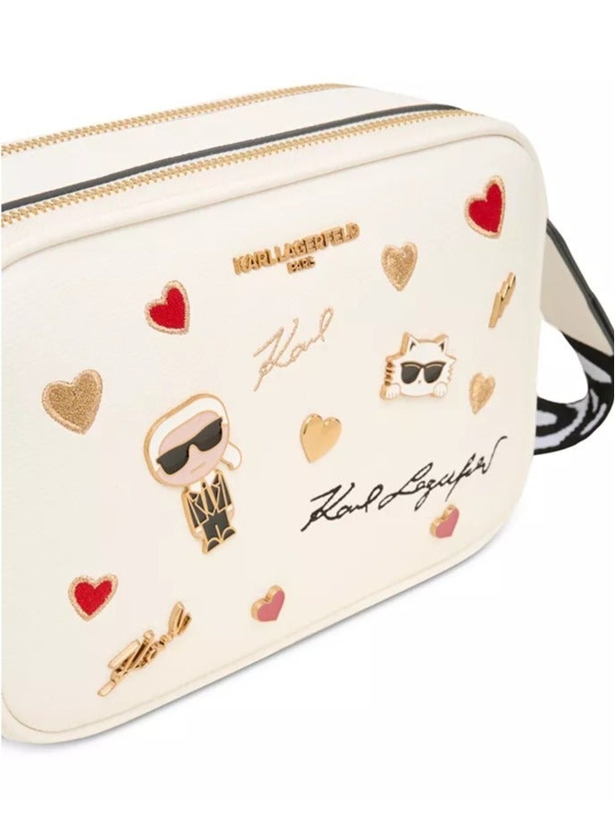 Karl Lagerfeld Paris Karl Lagerfeld Maybelle Double Zip Charm Crossbody  - Image 2