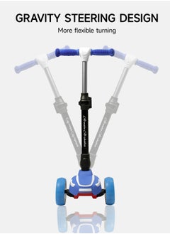AL-WAHA AL-ZHABIA 3-Wheel Safe Kick Scooter for Kids 3-12 Years | Adjustable Height Foldable | LED Light-Up PU Wheels | 110 Lbs Capacity | Shock Absorption & Lean Steering | Boys & Girls  - Image 4