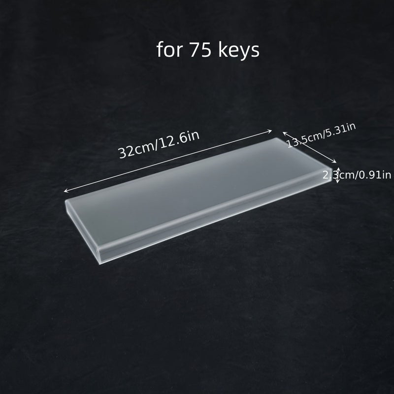 Matte Semi Transparent Acrylic 87 Key Mechanical Keyboard Dust Cover Waterproof Protective Case Textured Grip Design Durable Keyboard Accessory For Computer - Image 4