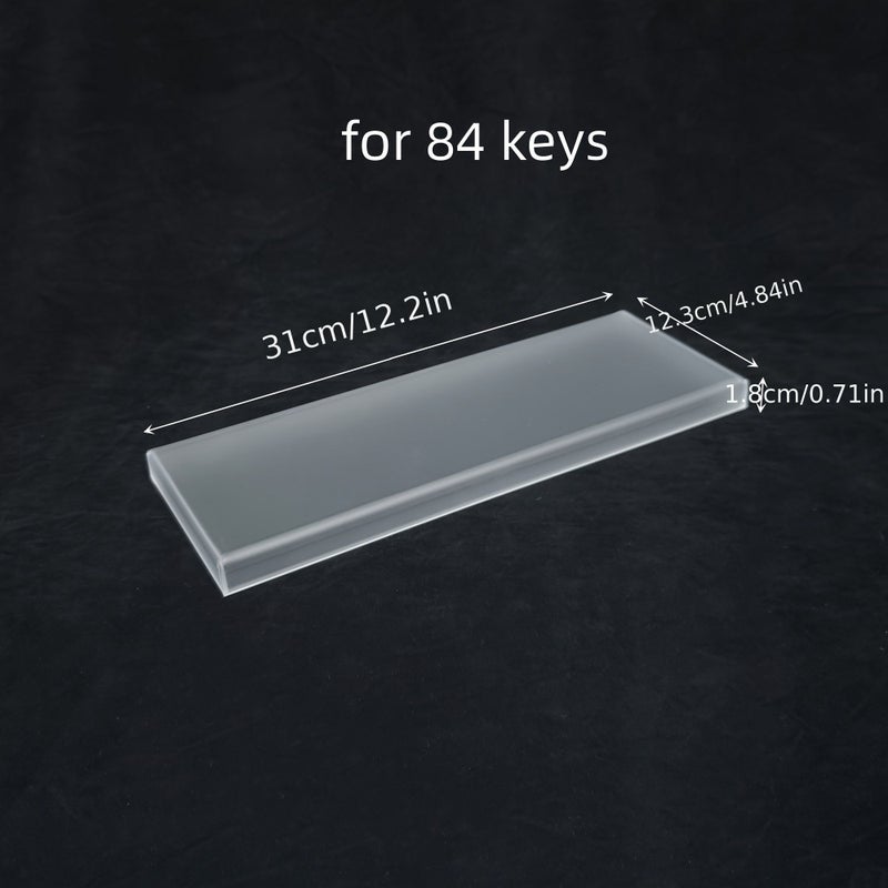 Matte Semi Transparent Acrylic 87 Key Mechanical Keyboard Dust Cover Waterproof Protective Case Textured Grip Design Durable Keyboard Accessory For Computer - Image 5