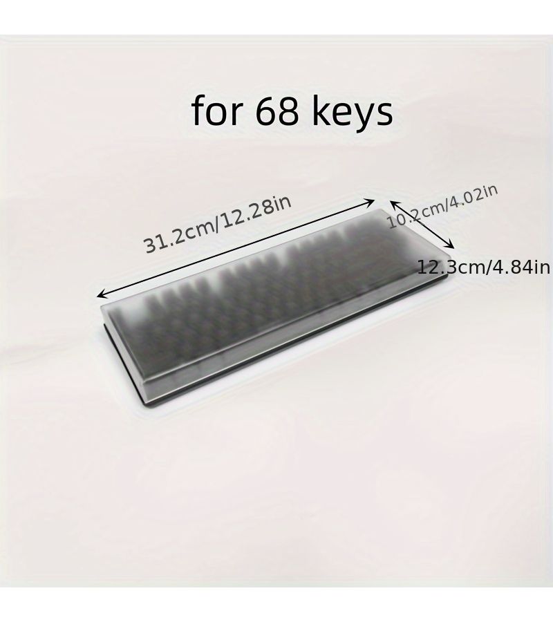 Matte Semi Transparent Acrylic 87 Key Mechanical Keyboard Dust Cover Waterproof Protective Case Textured Grip Design Durable Keyboard Accessory For Computer - Image 2