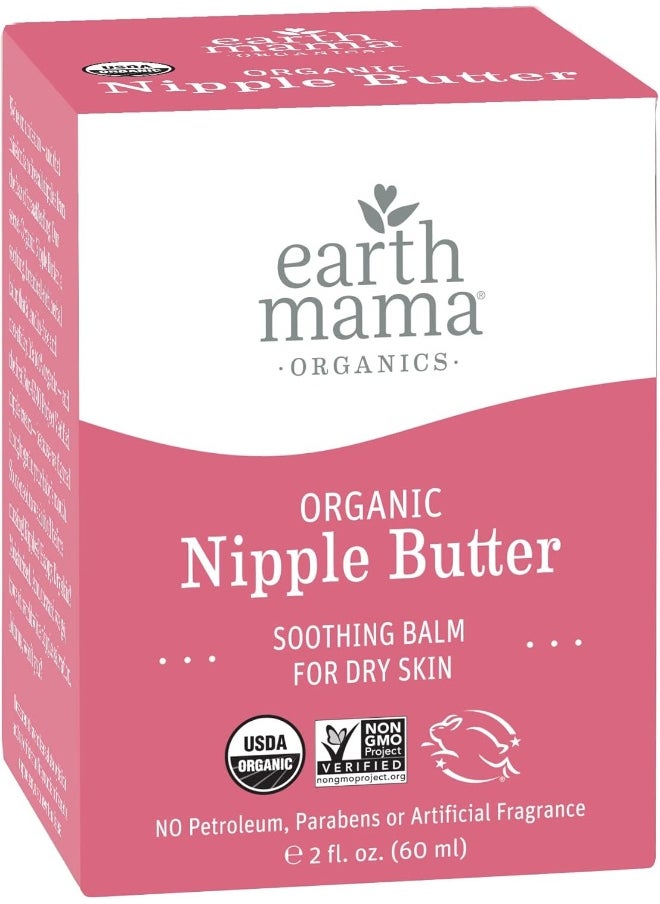 Earth Mama Earth Mama Organic Nipple Butter, 2-Ounce Jar - Soothing & Moisturizing for Breastfeeding & Dry Skin - Unscented, Lanolin-Free, Non-Sticky - Chosen by Hospital NICUs  - Image 3