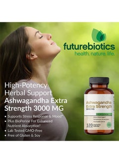 Extra Ashwagandha Capsules Extra Strength 3000mg - Stress Relief Formula, Natural Mood Support, Stress, Focus, and Energy Support Supplement, 120 Capsules  - Image 3