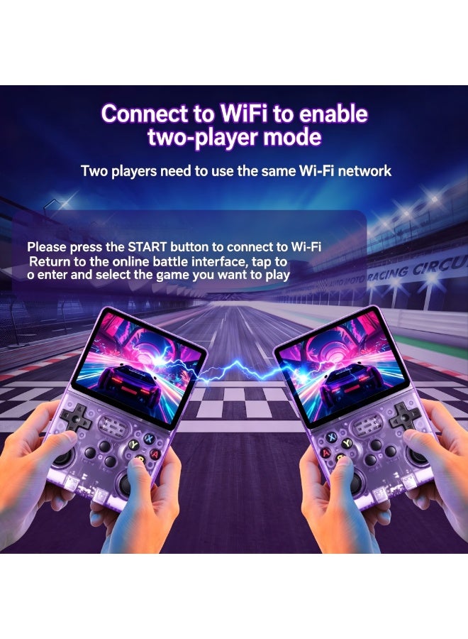 NexusTek R36S 3.5-inch Handheld Game Console | IPS HD Screen | Dual 3D Joysticks | WiFi Multiplayer Battle Mode | 3000mAh Long Battery | Built-in 128GB Storage Supports 30000+ Classic Games | Portable Gaming Console - Image 2