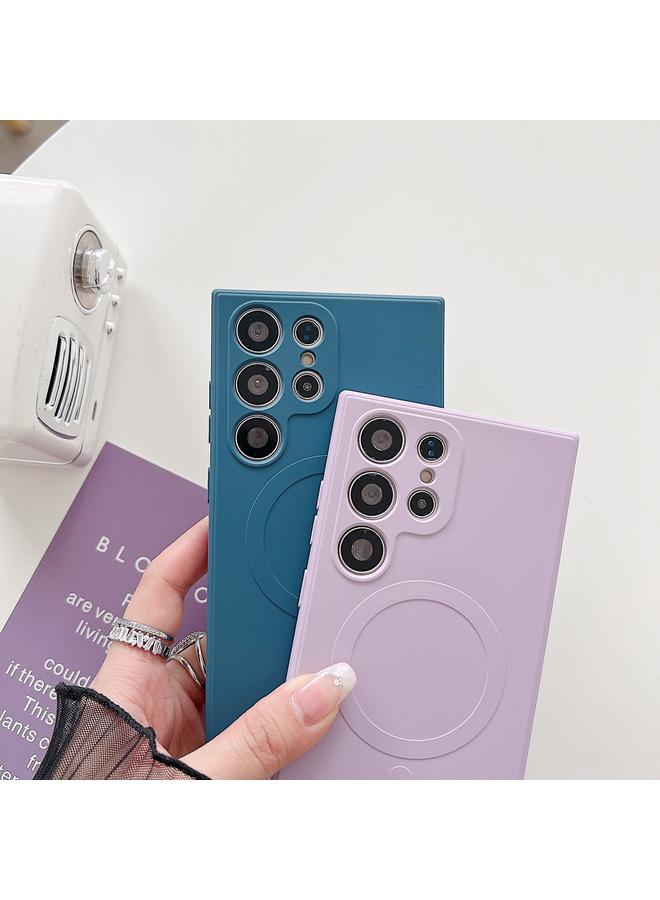 erorex Case For Samsung Galaxy S25 5G Solid Color Liquid Silicone MagSafe Magnetic Phone Case - Image 3