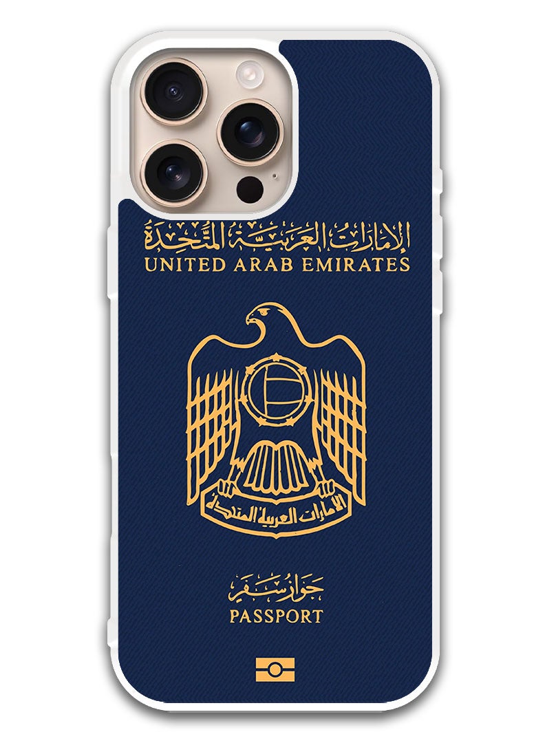 Theodor Protective Case Cover For APPLE IPHONE 16 Pro Max UAE Passport (White Bumper) - Image 1
