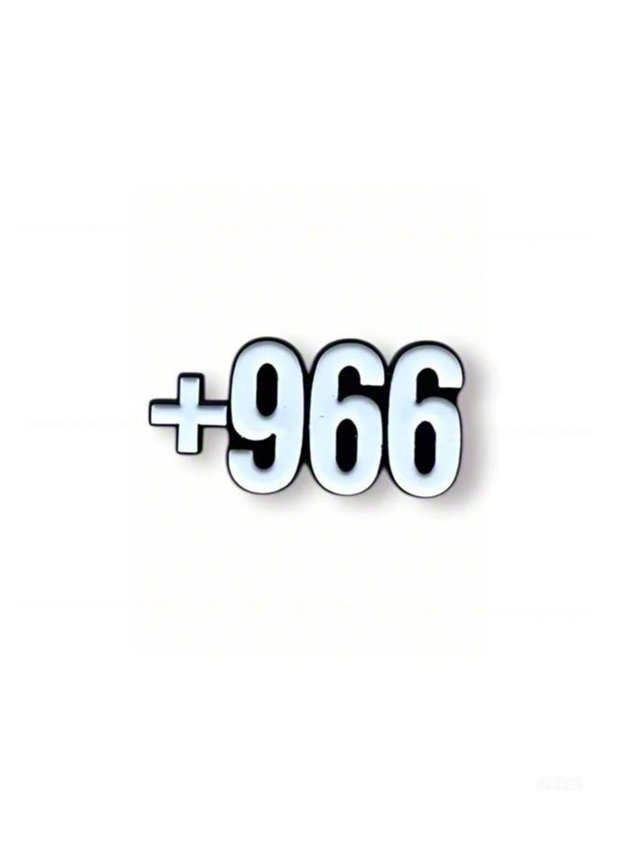 New +966 Logo Sticker High Quality 3D Metal Stickers