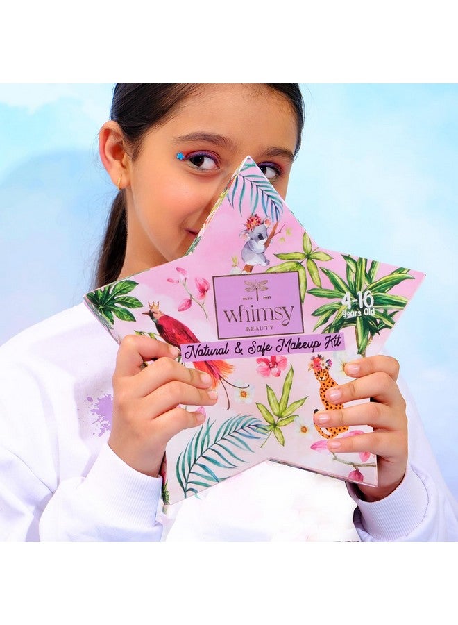 Whimsy 12-Piece Organic Makeup Kit for Girls & Teens|Real & Non-Toxic Beauty Set|Safe Toy Makeup with Lip Balm, Eye Glitter, Eyeliner, Lip Gloss & Mermaid Accessories|Birthday Gift for Kids 4-16 years - Image 5