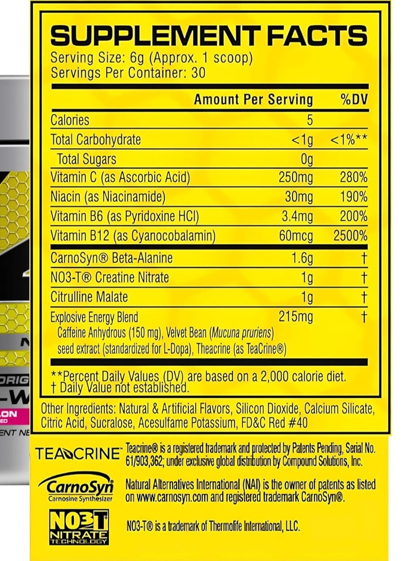 CELLECOR C4 Original Pre Workout - Watermelon - 195gm - 30 serving  - Image 2