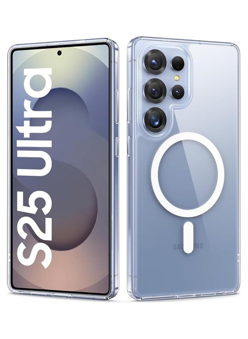فواتير جراب MagSafe لهاتف Samsung Galaxy S25 Ultra، [يدعم قلم S]، [تقنية iCrystal المبتكرة]، [حماية من الدرجة العسكرية]، [مضاد للخدش]، جراب شفاف رفيع واقٍ مغناطيسيًا مقاس 6.9 بوصة - Image 2
