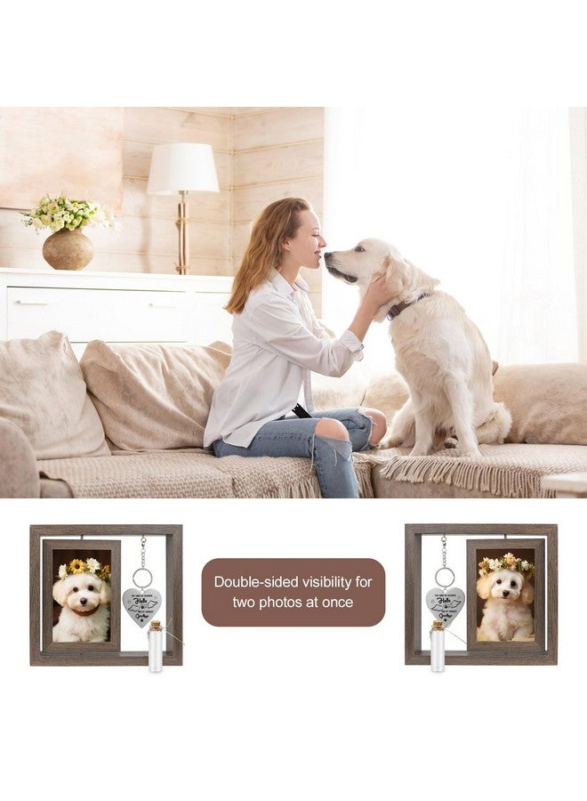 Malihome Pet Memorial Rotating Floating Picture Frame 4X6 Come With Pet Hair Memorial Glass Bottle Pet Loss Gifts Loss Of Cat Or Dog Sympathy Gift (You Were My Favorite Hello And My Hardest Goodbye) - Image 5