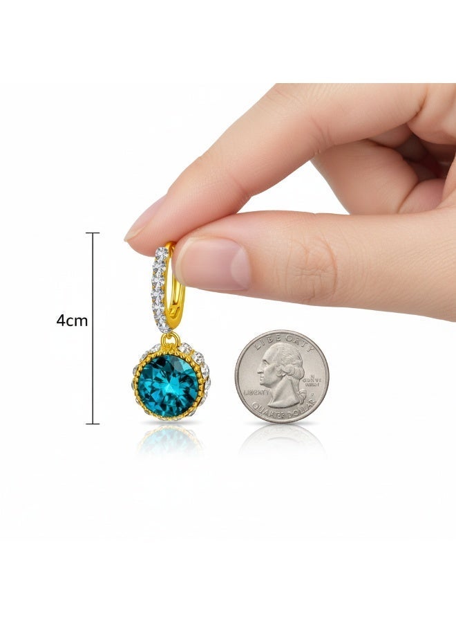 MTZ Elegant Earrings for Women, Shiny Polished Stylish Ear Jewelry for Wedding Party Daily - Image 5