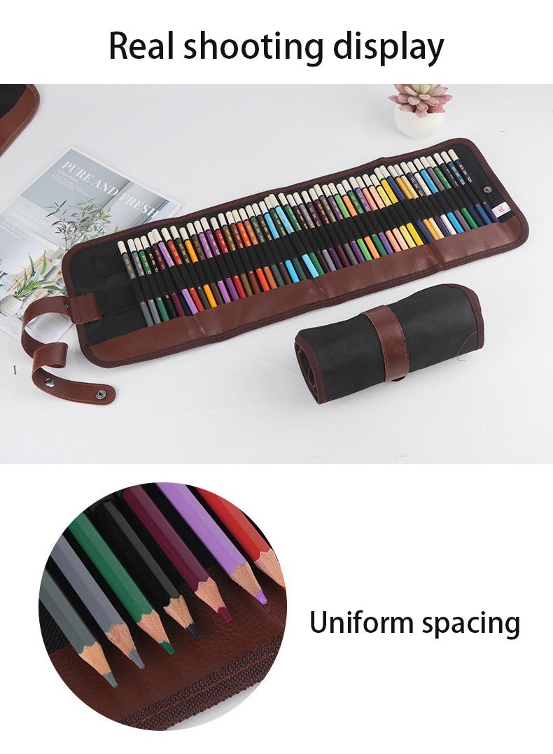 36 hole colored pencil curtain,canvas pencil case for students majoring in art - Image 2