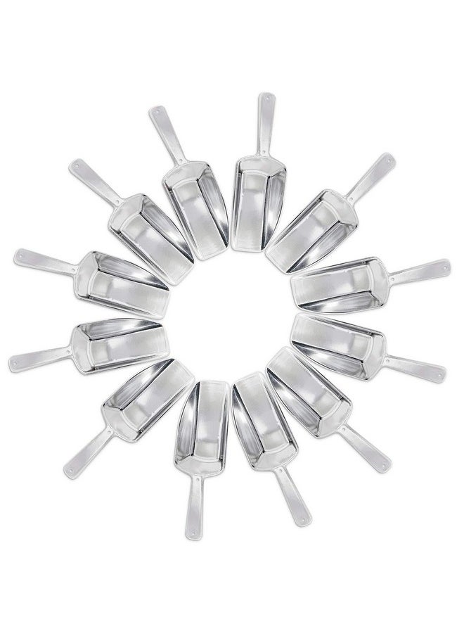 Super Z Outlet 5.5" Mini Acrylic Plastic Kitchen Scoops For Weddings, Candy Dessert Buffet, Ice Cream, Protein Powders, Coffee, Tea (Silver)  - Image 4