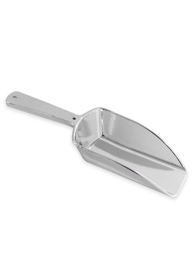 Super Z Outlet 5.5" Mini Acrylic Plastic Kitchen Scoops For Weddings, Candy Dessert Buffet, Ice Cream, Protein Powders, Coffee, Tea (Silver)  - Image 2
