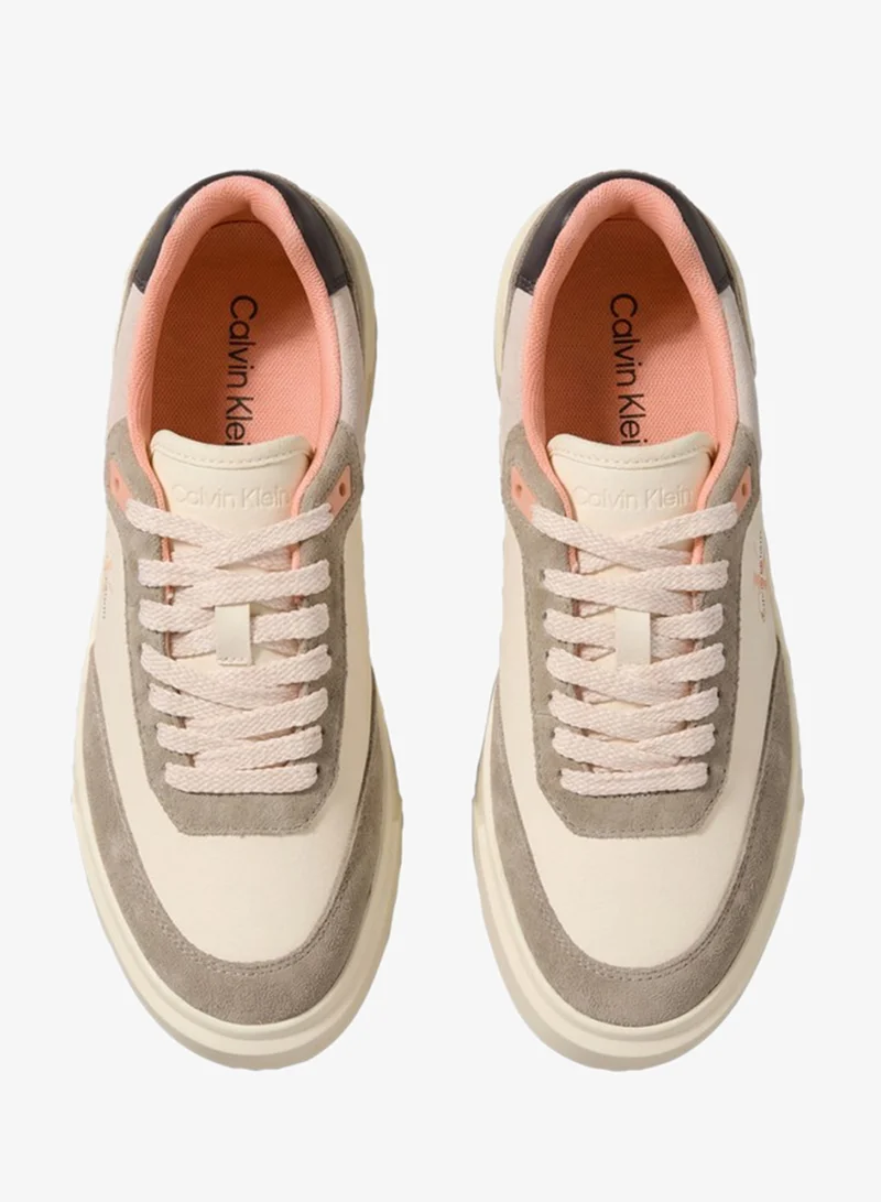 Calvin Klein  Suede and Leather Signature Trainers for Women | Best Price UAE