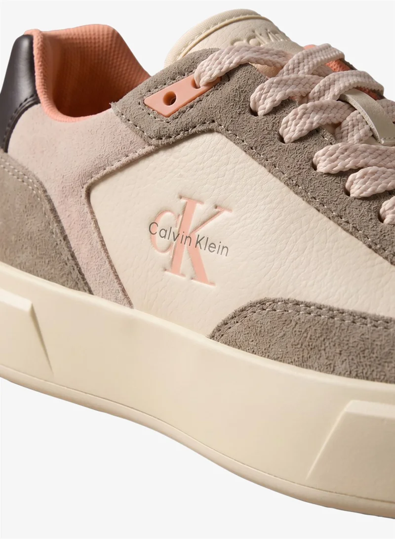Calvin Klein  Suede and Leather Signature Trainers for Women | Best Price UAE