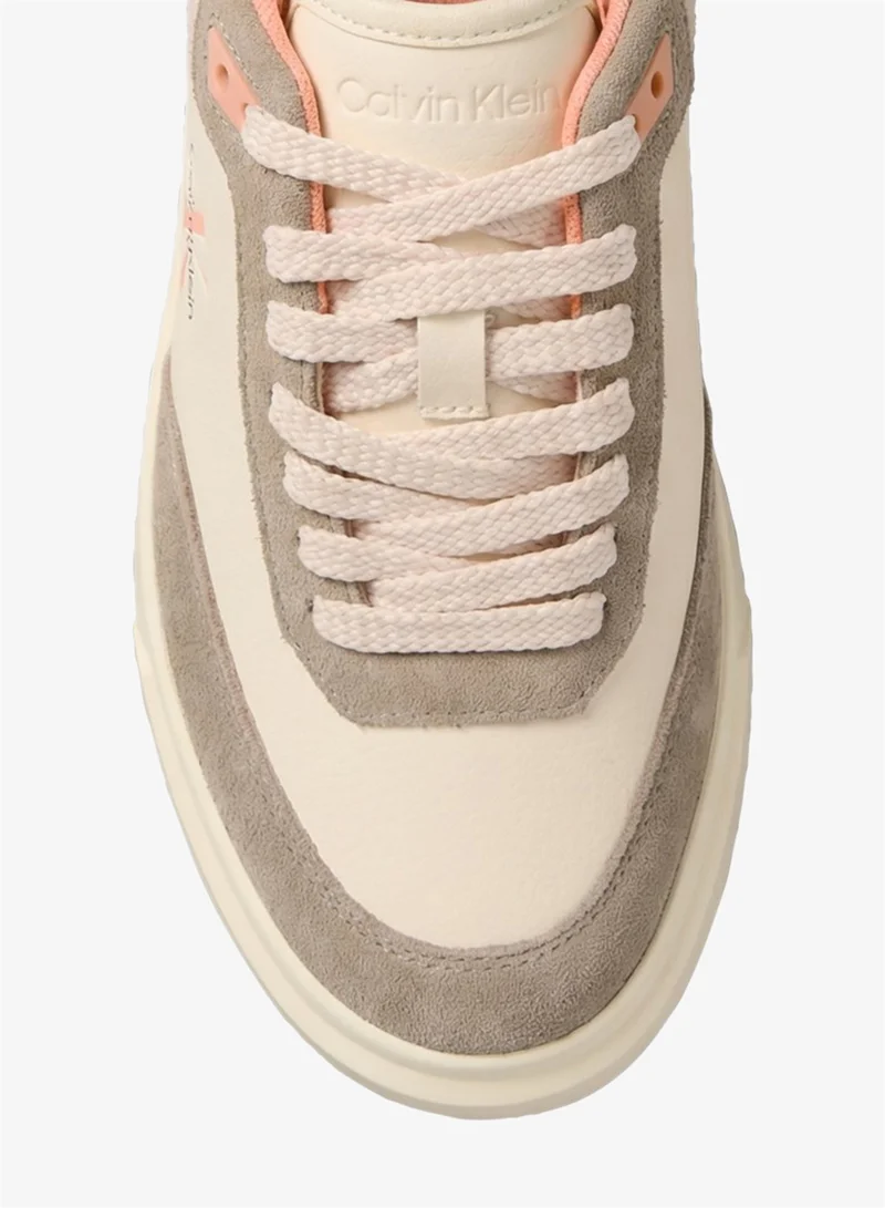 Calvin Klein  Suede and Leather Signature Trainers for Women | Best Price UAE