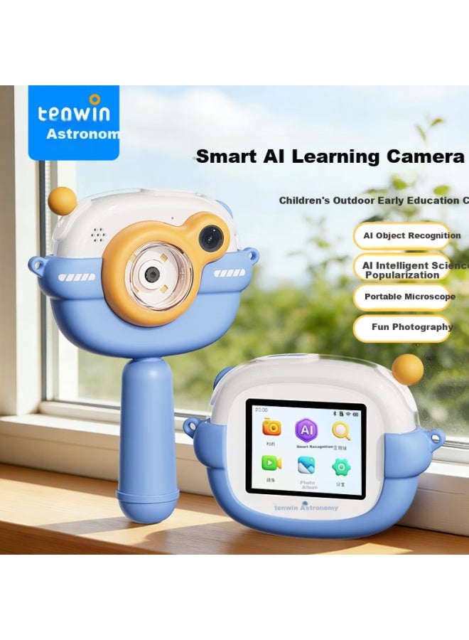 Ten-win Children's Ai Learning Camera, Smart Elementary School Educational Toy Microscope, New Year And Birthday Gift, 3015 Blue - Image 5