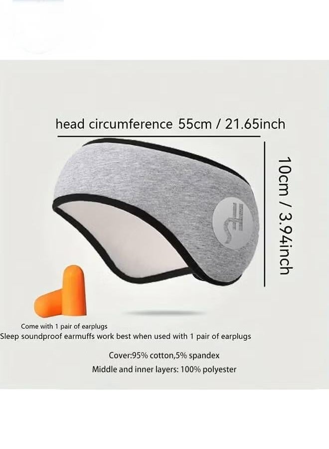 Generic Cotton Sleep Mask [Official Certified] with Soundproof Ear Covers and Earplugs Set - Comfortable Adjustable Sleeping Eye Mask for Uninterrupted Rest, Ear Protection for Noise Reduction, Essential Travel Accessory Silver - Image 5
